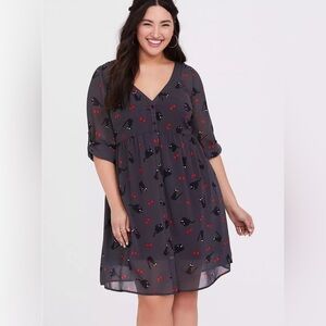 Torrid Her Universe Ghibli Kiki’s Delivery Service Jiji dress 1X